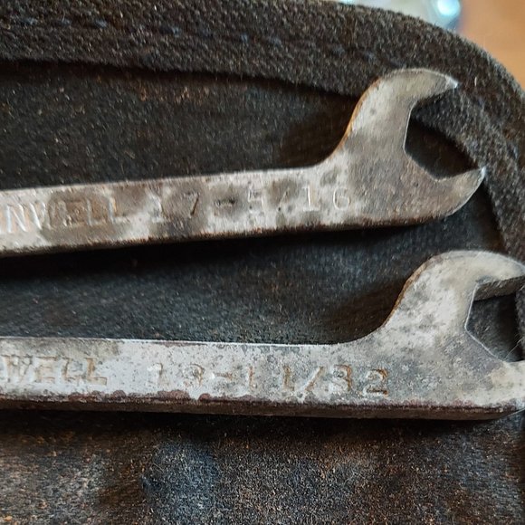 Antique CORNWELL 7-Piece OPEN END WRENCH SET in Pouch rare - Picture 3 of 16